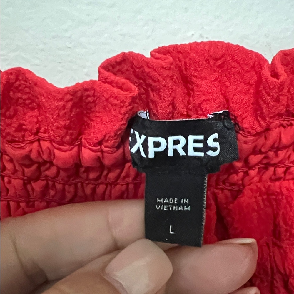 Express Scarlet Ruffled Dress - Picture 2 of 2